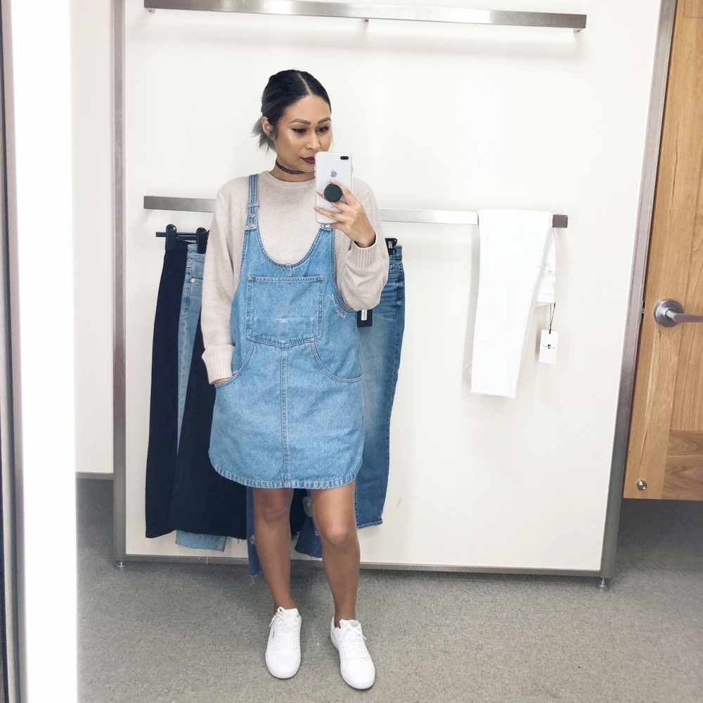 Zara TRF Denim Overall Dress